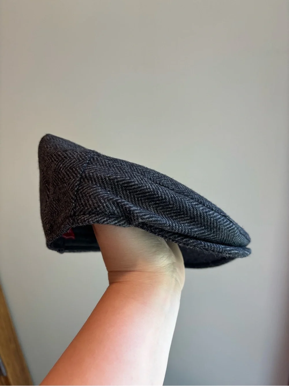 Kids Wool Tweed Newsboy Flat Cap Herringbone Boy Infant Toddler Child Youth Hat